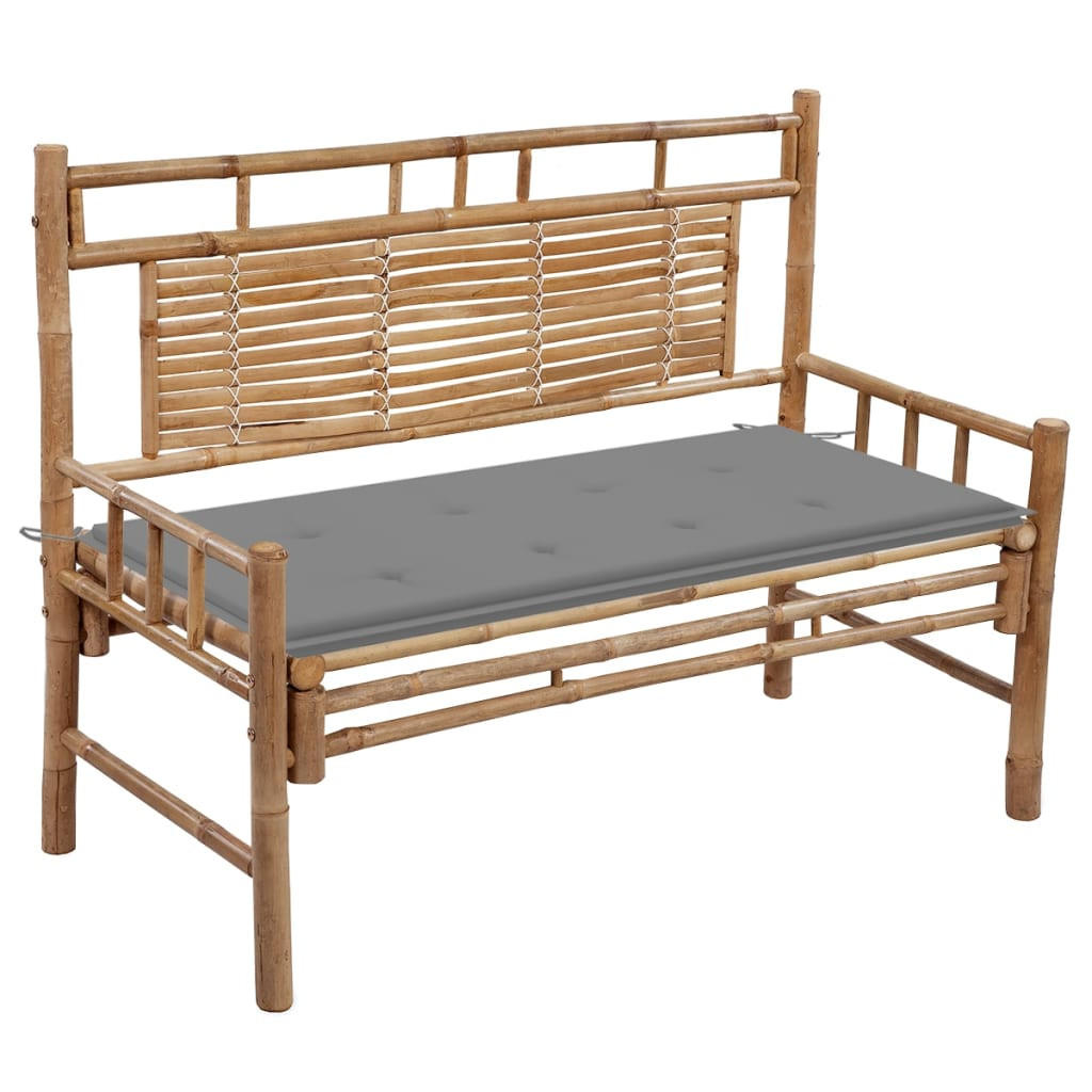 furnicato Gartenbank Grau 55x90x120 cm