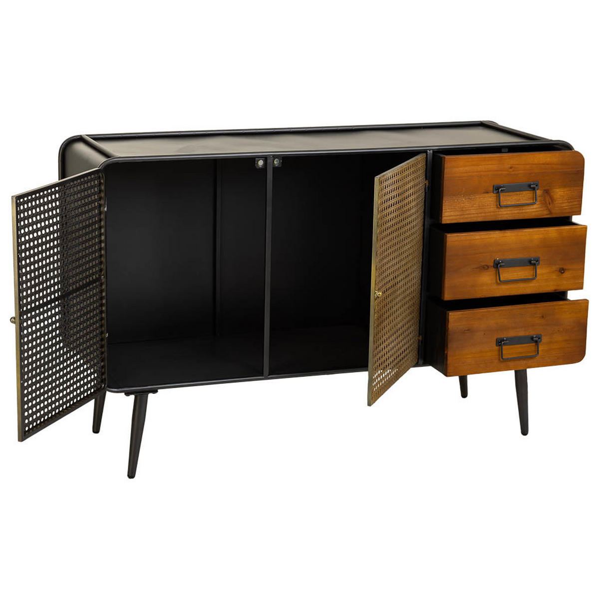 SIDEBOARD aus Metall, Braun, 120x40x75 - Braun, Metall (120/75/40cm) - Wanderlust