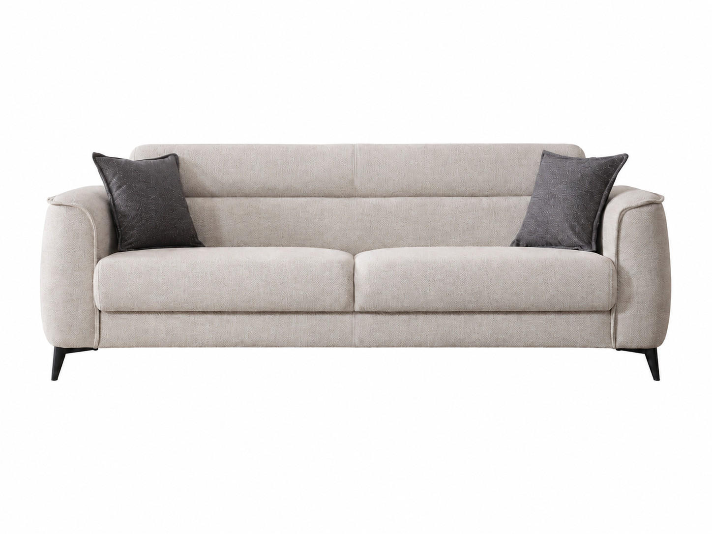 3-SITZER SOFA Acapulco Beige - Beige, Holzwerkstoff/Kunststoff (233/82/98cm)