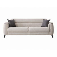 3-SITZER SOFA Acapulco Beige - Beige, Holzwerkstoff/Kunststoff (233/82/98cm)