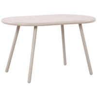 COUCHTISCH oval 80/45/45 cm Kunststoff hellgrau - Hellgrau, Kunststoff/Metall (45/80/45cm) - CLP