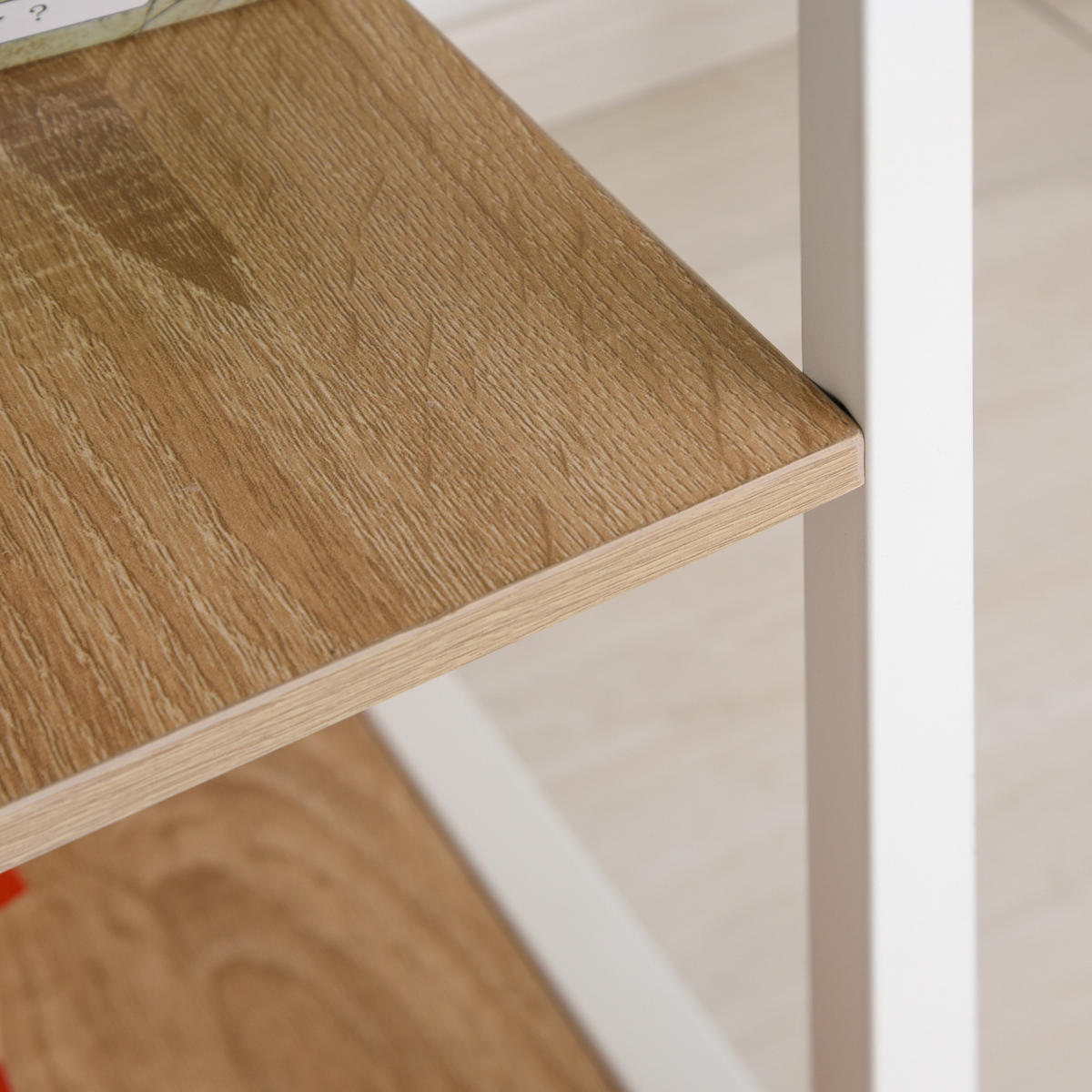 KLAPPTISCH , MDF, Weiß+Natur - Weiß, Kunststoff (55/76/107cm) - HOMCOM