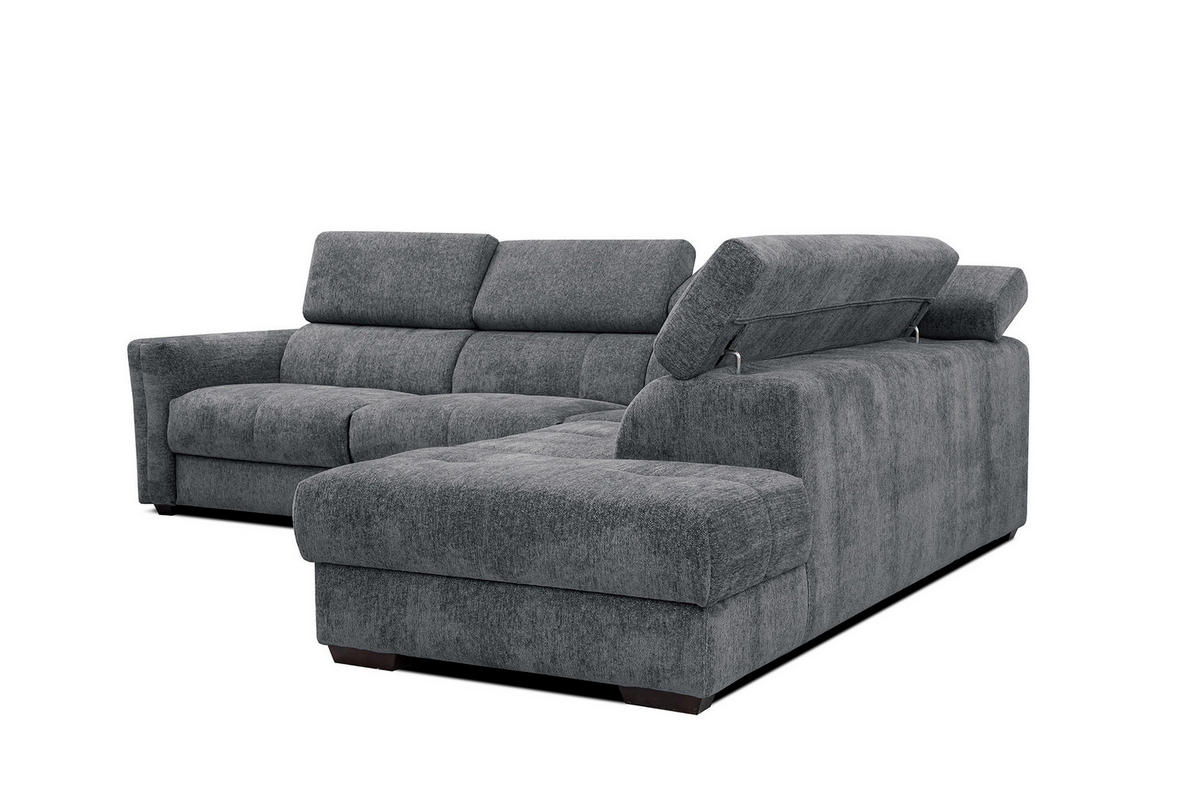 ECKSOFA CALVERA 5-Sitzer, graphitfarben - Graphitfarben, Holzwerkstoff/Textil (298/239cm) - Courtois Laville
