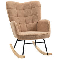 SCHAUKELSTUHL Sessel Relaxsessel bis 120 kg, Polyester, Braun 98x71x101cm - Braun, Kunststoff (98/101/71cm) - HOMCOM