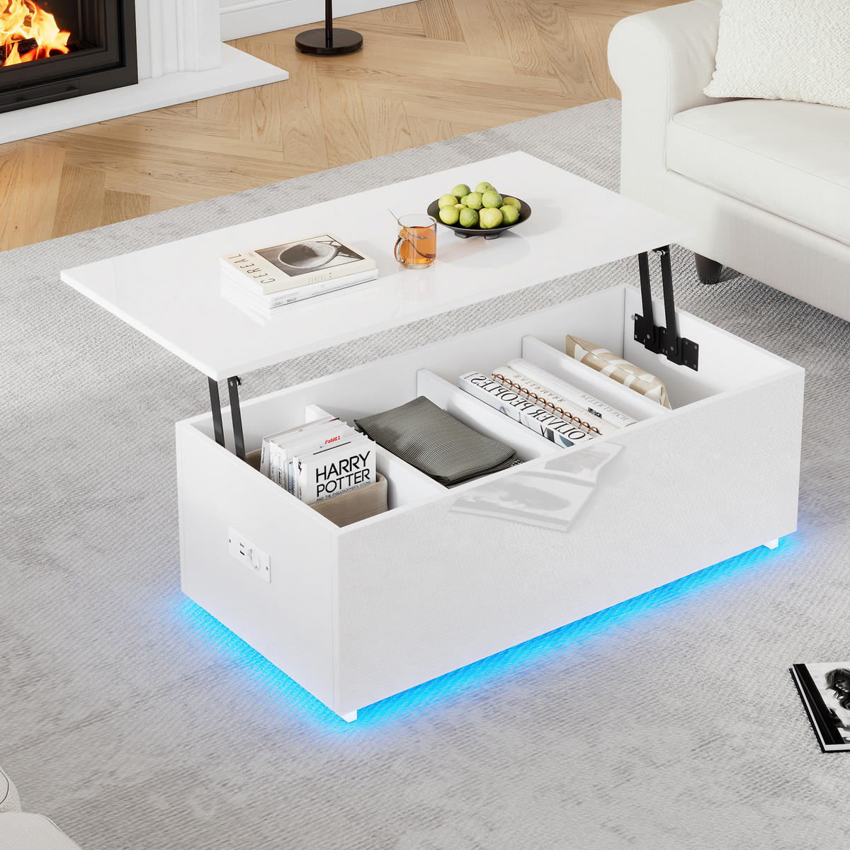 COUCHTISCH White 100/50/35 cm - Weiß, Holz (100/50/35cm) - Urban Meuble