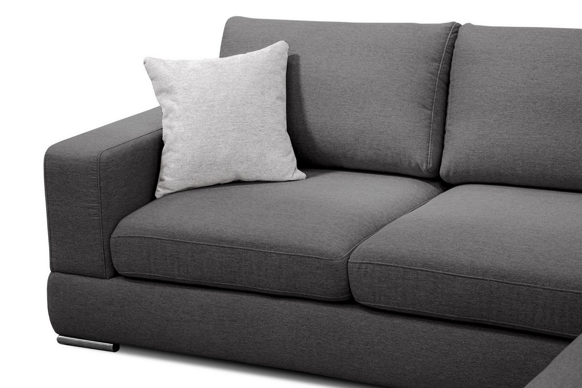 ECKSOFA OTTO 4-Sitzer, dunkelgrau - Dunkelgrau, Holzwerkstoff/Textil (279/159cm) - Courtois Laville