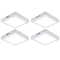 LED DECKENLEUCHTE Kunststoff Weiß 4er Set - Weiß, Kunststoff (21.4/21.4/3.1cm)