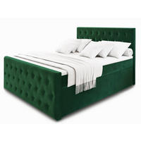 BOXBETT FONDI 140x200 cm mit Matratze und Topper - Grün - Grün, Holz (140/200cm) - MASSENO