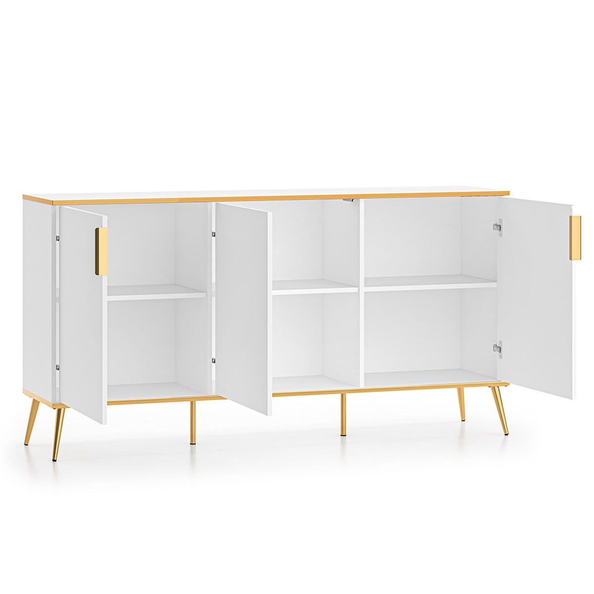 WOHNZIMMER-SET 2-TLG. Vlora-131 - Weiß, Holzwerkstoff (225/195/40cm) - Lomado