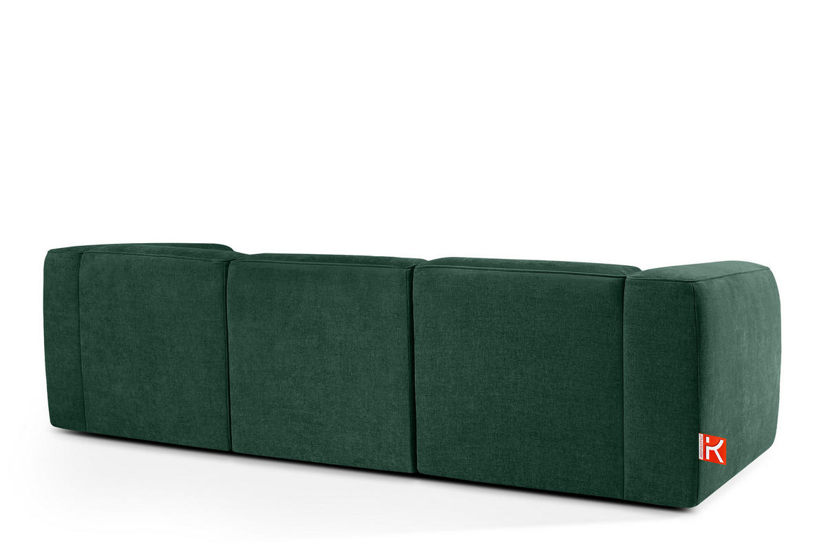 3-SITZER SOFA FUBBO, Dunkelgrün - Dunkelgrün, Holz/Holzwerkstoff (290/73/96cm) - KONSIMO®