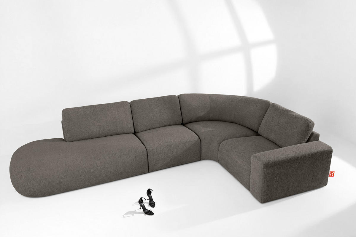ECKSOFA LINKS ZUCCO, Dunkelbraun - Dunkelbraun, Holz/Holzwerkstoff (224/373cm) - KONSIMO®