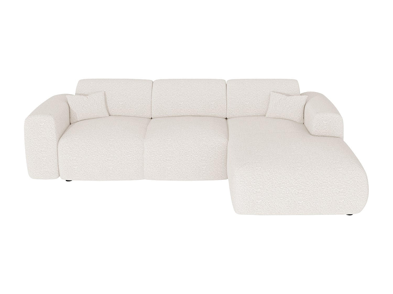 SCHLAFSOFA - 5 Personen - Stoff - Weiß - - Weiß, Textil (283/77/180cm) - Vente-Unique