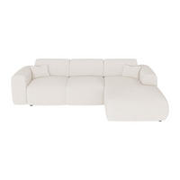 SCHLAFSOFA - 5 Personen - Stoff - Weiß - - Weiß, Textil (283/77/180cm) - Vente-Unique