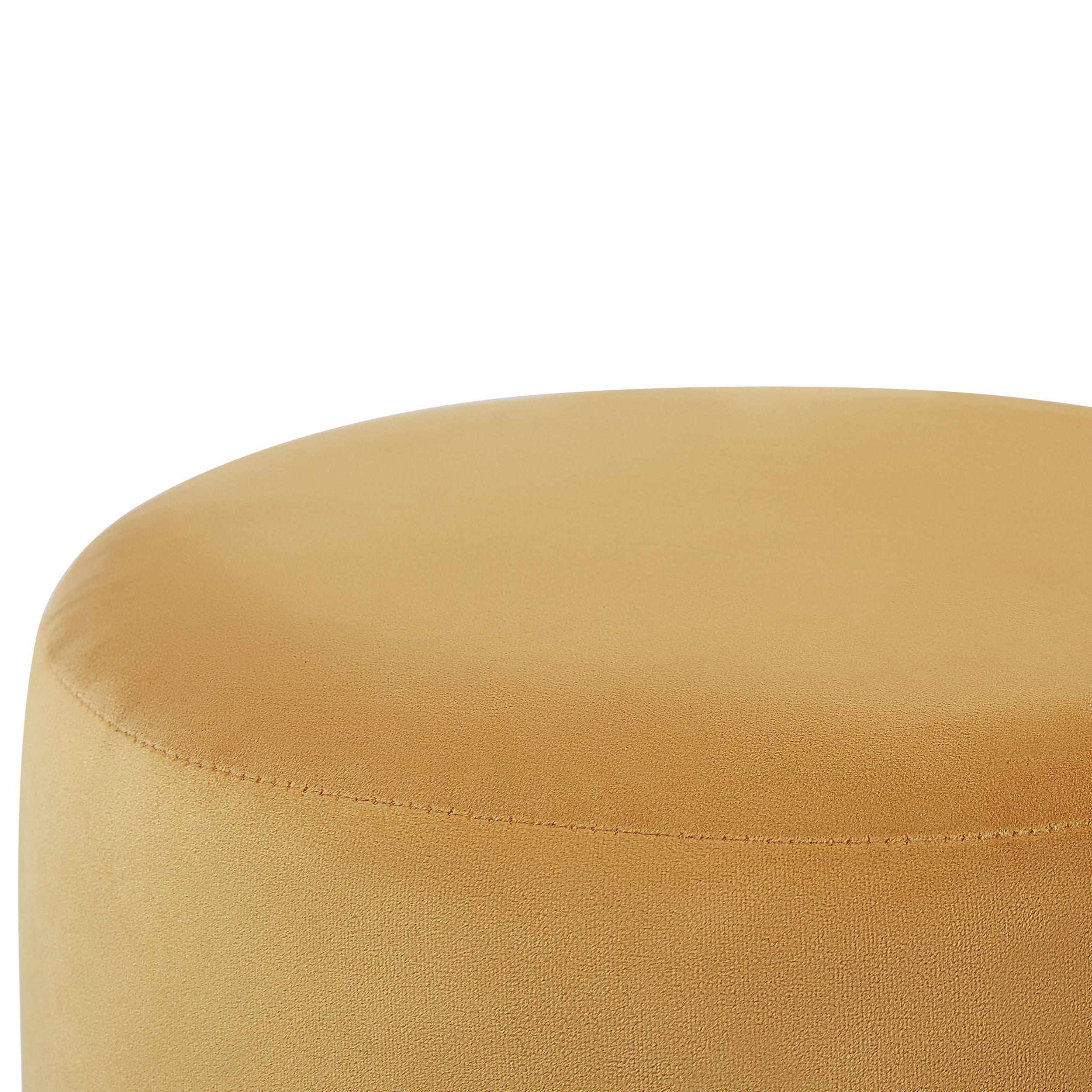 Thumbnail - Beliani Pouf, Gelb, Gold, Textil, 1-Sitzer, Rund, 39x40x39 cm, Wohnzimmer, Hocker, Poufs