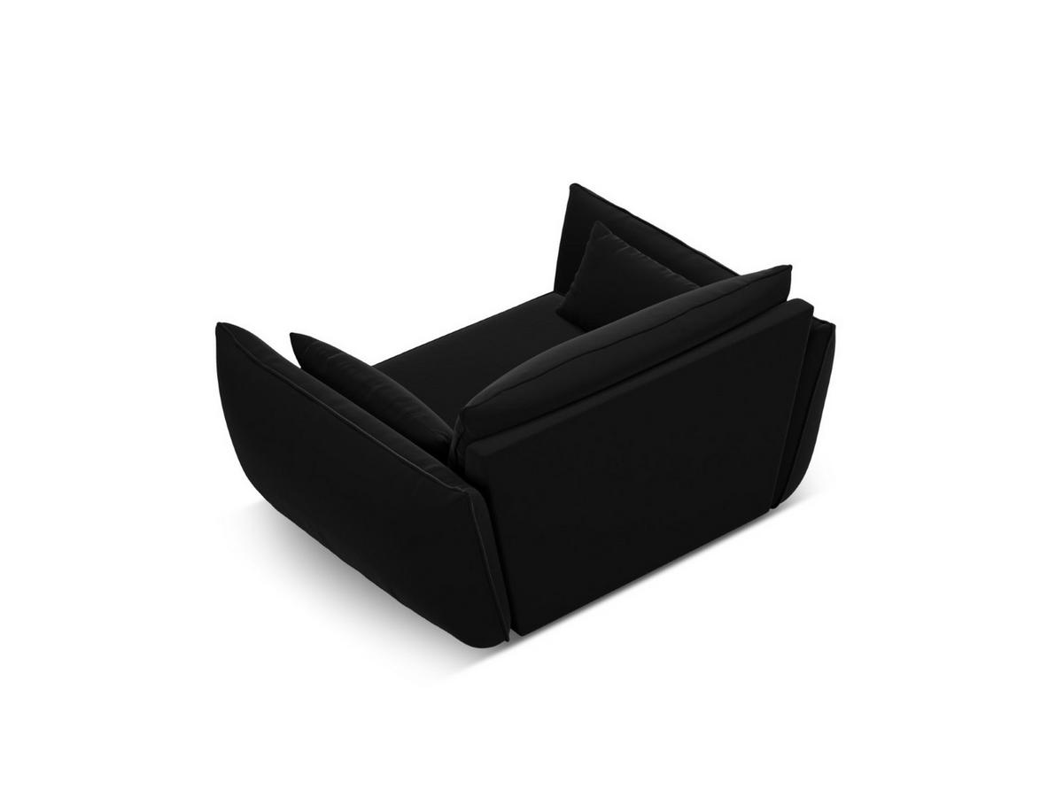SESSEL Kaelle aus Samt schwarz - Schwarz, Textil (100/85/128cm) - Micadoni