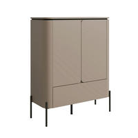 KOMODA Krtek - sivorjava, leseni material (98/123.2/39.5cm) - Petits-meubles
