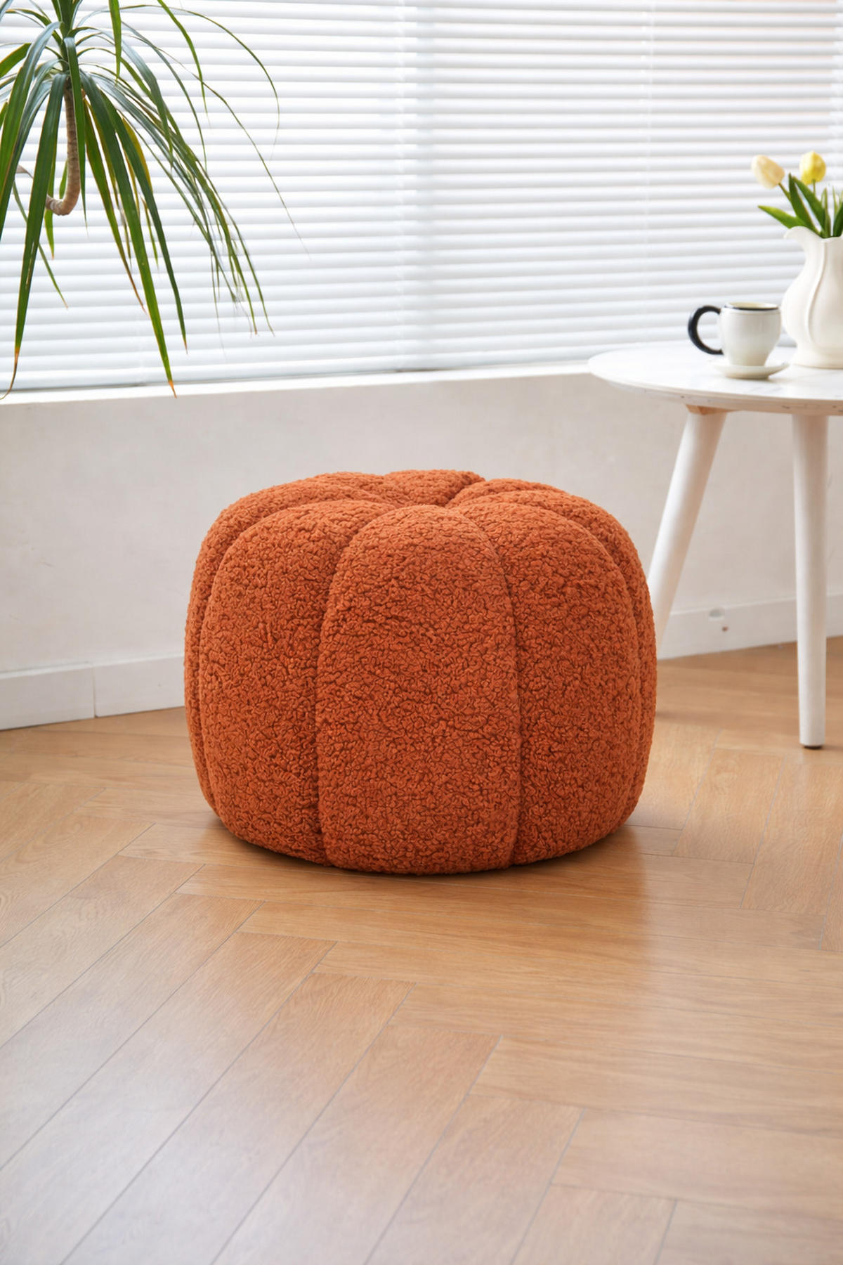 POUF Wolle Terrakotta - Rot, Textil (50/38/50cm) - Nordlys