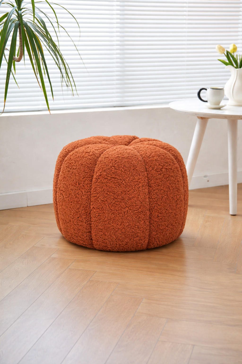 Thumbnail - Nordlys Pouf, Rot, Textil, 50x38x50 cm, Wohnzimmer, Hocker, Poufs