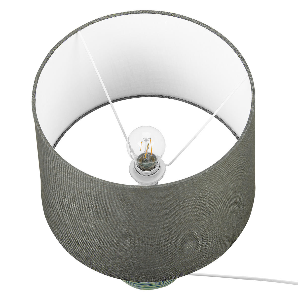 TISCHLAMPE Atsas 35/35/57 cm - Grün, Keramik (35/35/57cm) - Beliani