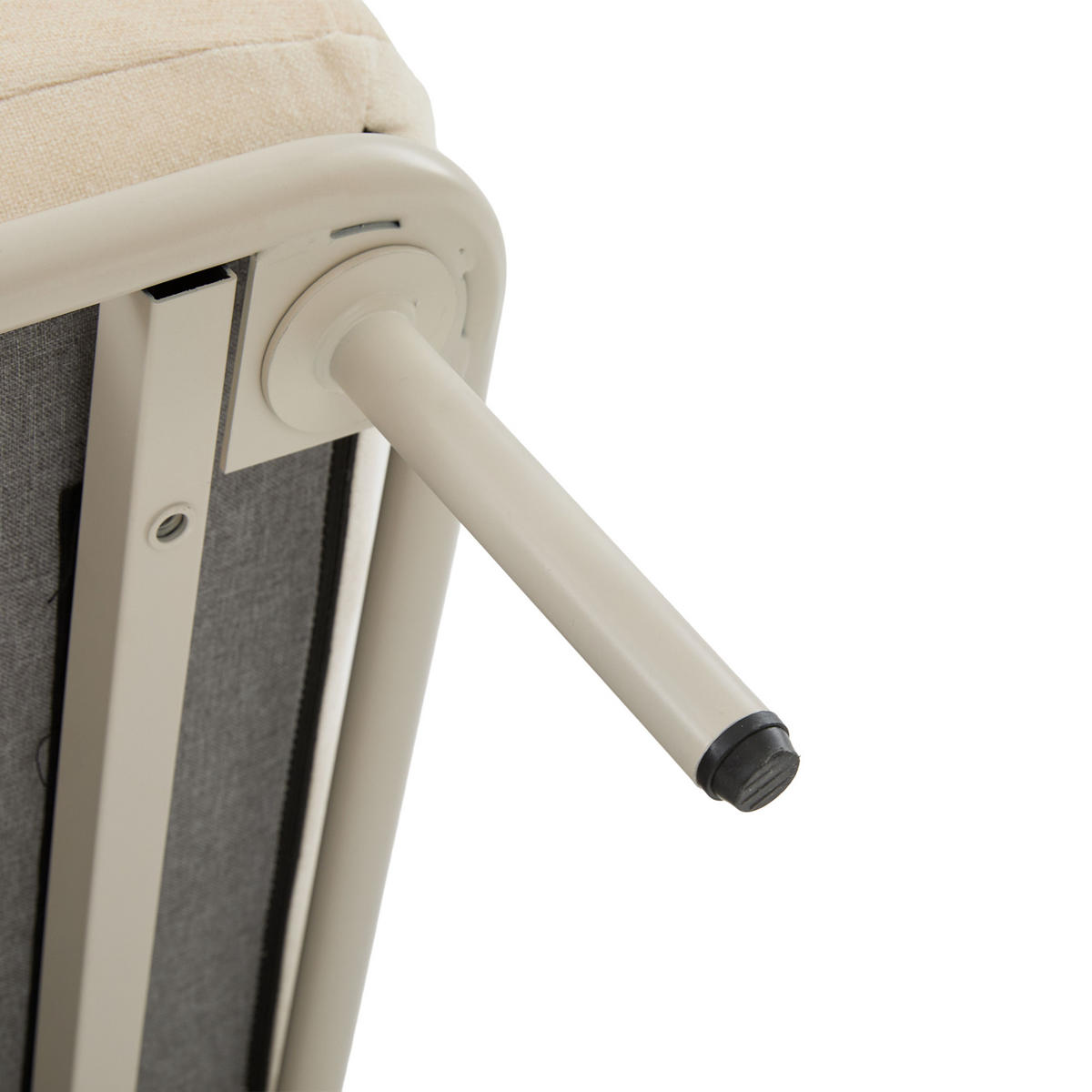 ECKSOFA L-Form modular mit Hocker, DE-42607, Beige - Beige, Metall (251/155cm) - ComfortXL