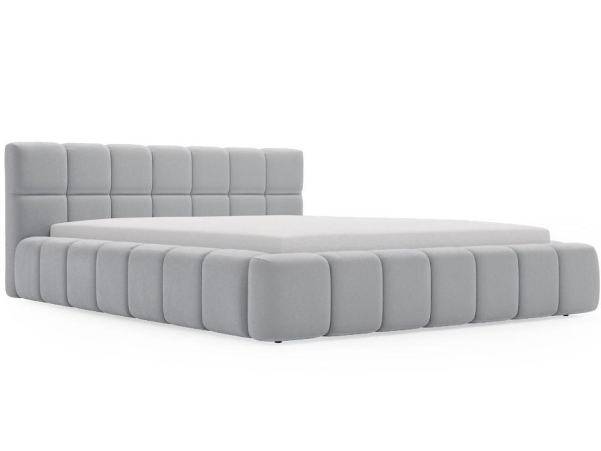 POLSTERBETT Alicante 140x200 Hellgrau - Hellgrau, Textil (140/200cm) - Graingold