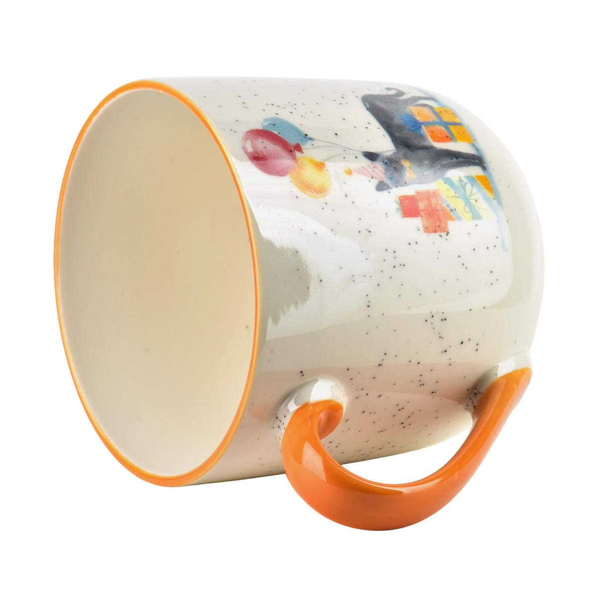HRNEK JULES, porcelán, bílá - pomerančová, keramika (0.41L) - Mondex