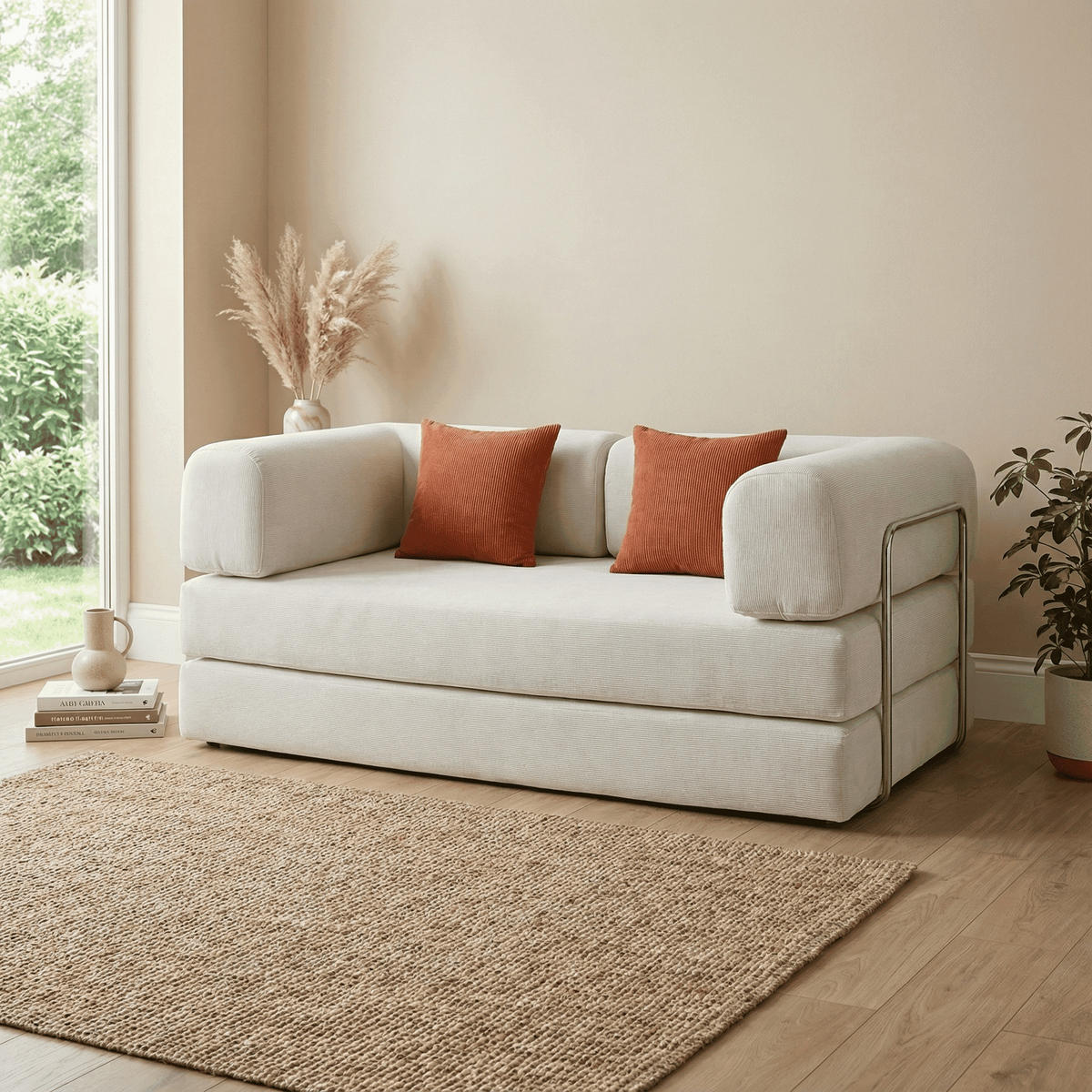 SCHLAFSOFA Kaia Weiß Mango - Weiß, Textil (180/70/100cm) - COCO Living