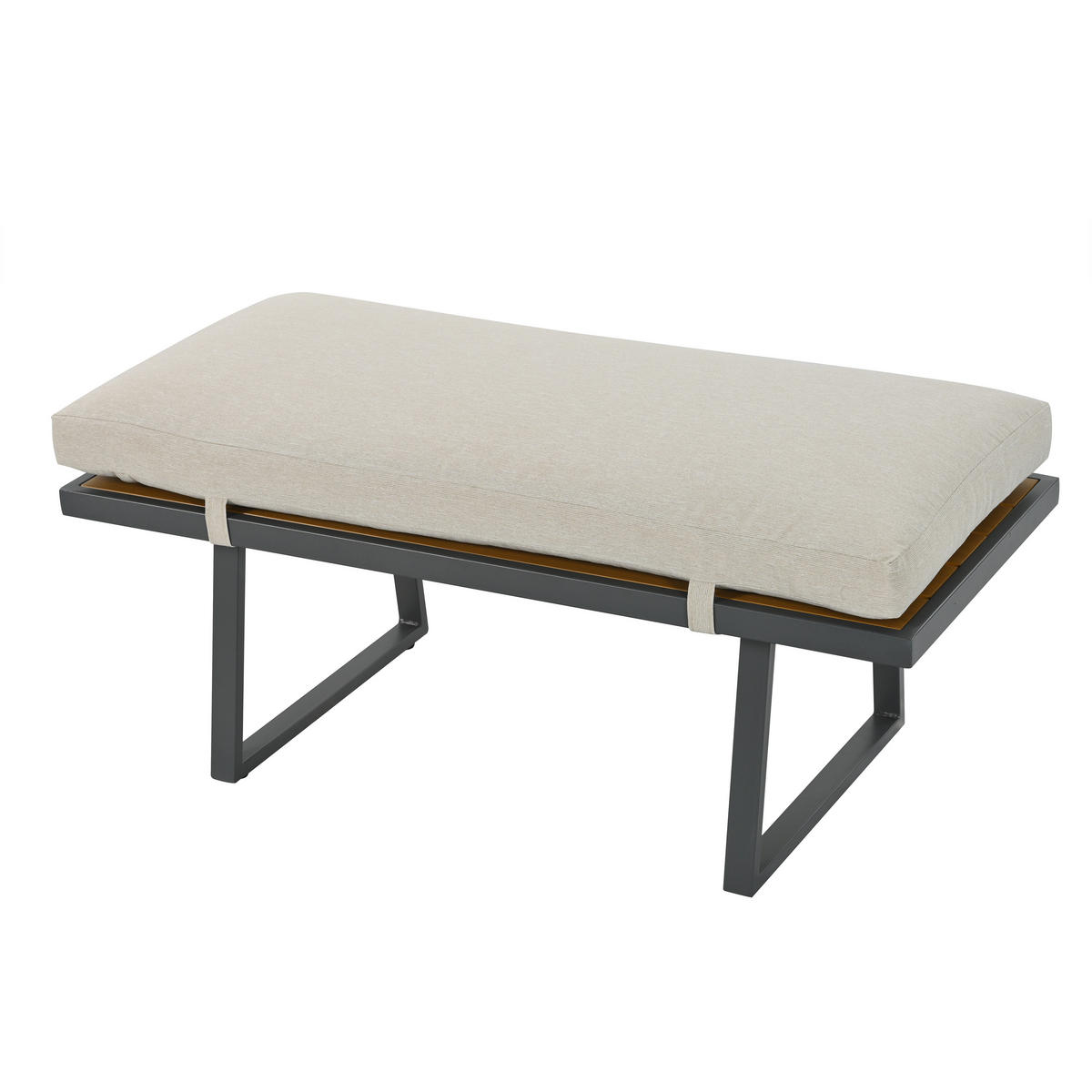 ESSGRUPPE 5-tlg. Beige 3er Sofa 2 Sessel Hocker Esstisch - Beige, Textil - FLIEKS