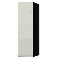 HÄNGESCHRANK Florence W2/20 Schwarz / RAL 1013 perlweiß HG 20 / 32,5 / 72cm - Türanschlag links - Weiß Hochglanz/Schwarz, Holz/Holzwerkstoff (20/72/32.5cm) - Feldmann-Wohnen