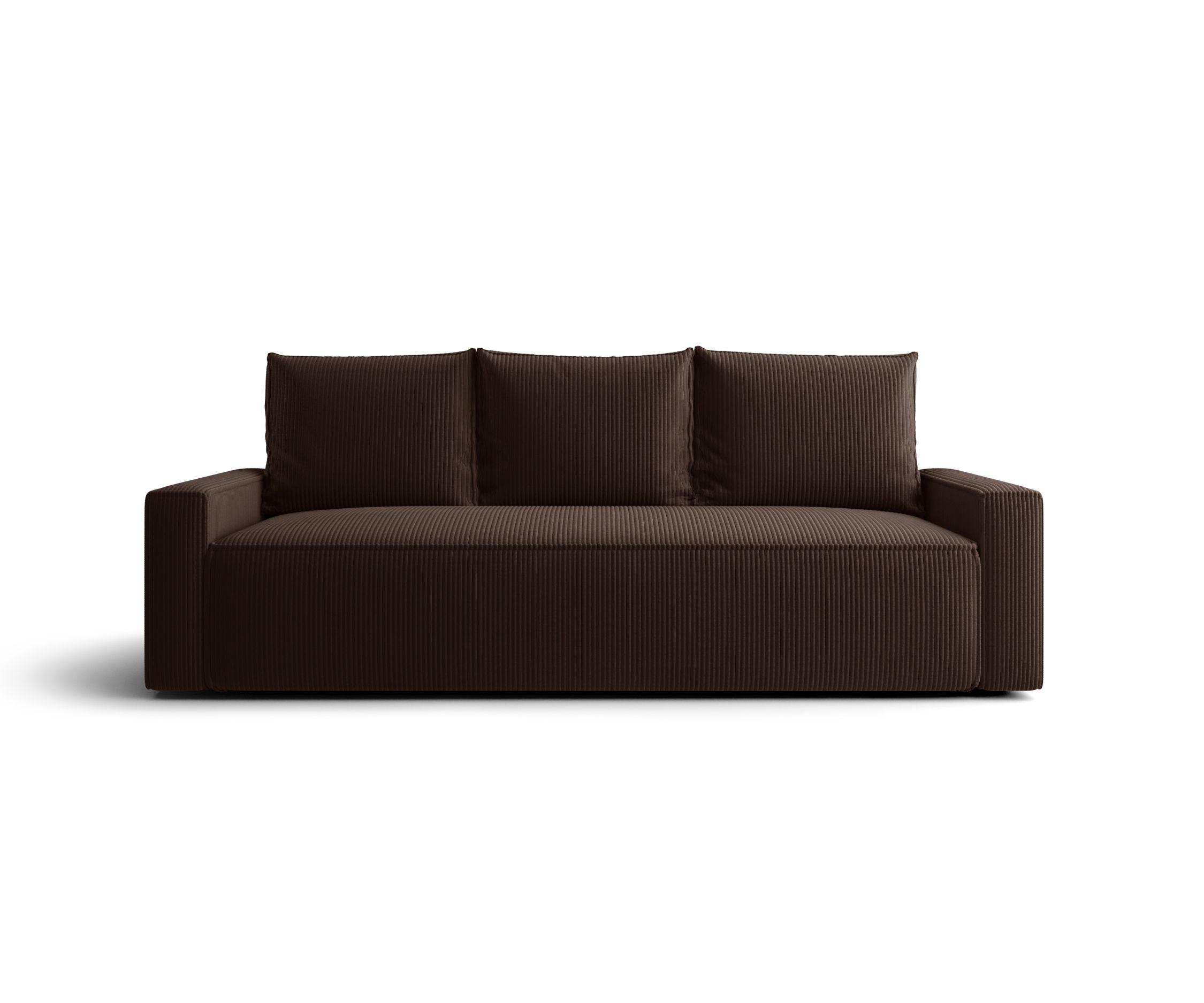 SOFA mit Schlaffunktion SAVIO Poso 06 - Braun, Textil (232/90/90cm) - Bedante
