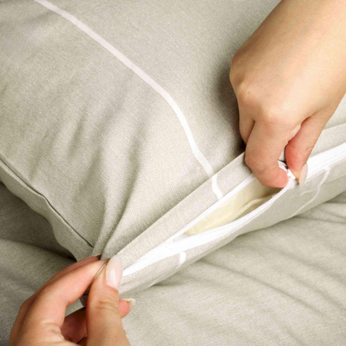 RENFORCÉ KISSENBEZÜGE HARPLINES - Grau, Textil (40/40cm) - Esprit