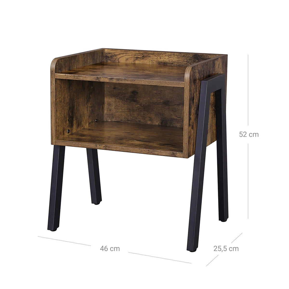 NACHTTISCH BEISTELLTISCH - Braun, Holzwerkstoff (52/35/42cm) - Hansiro