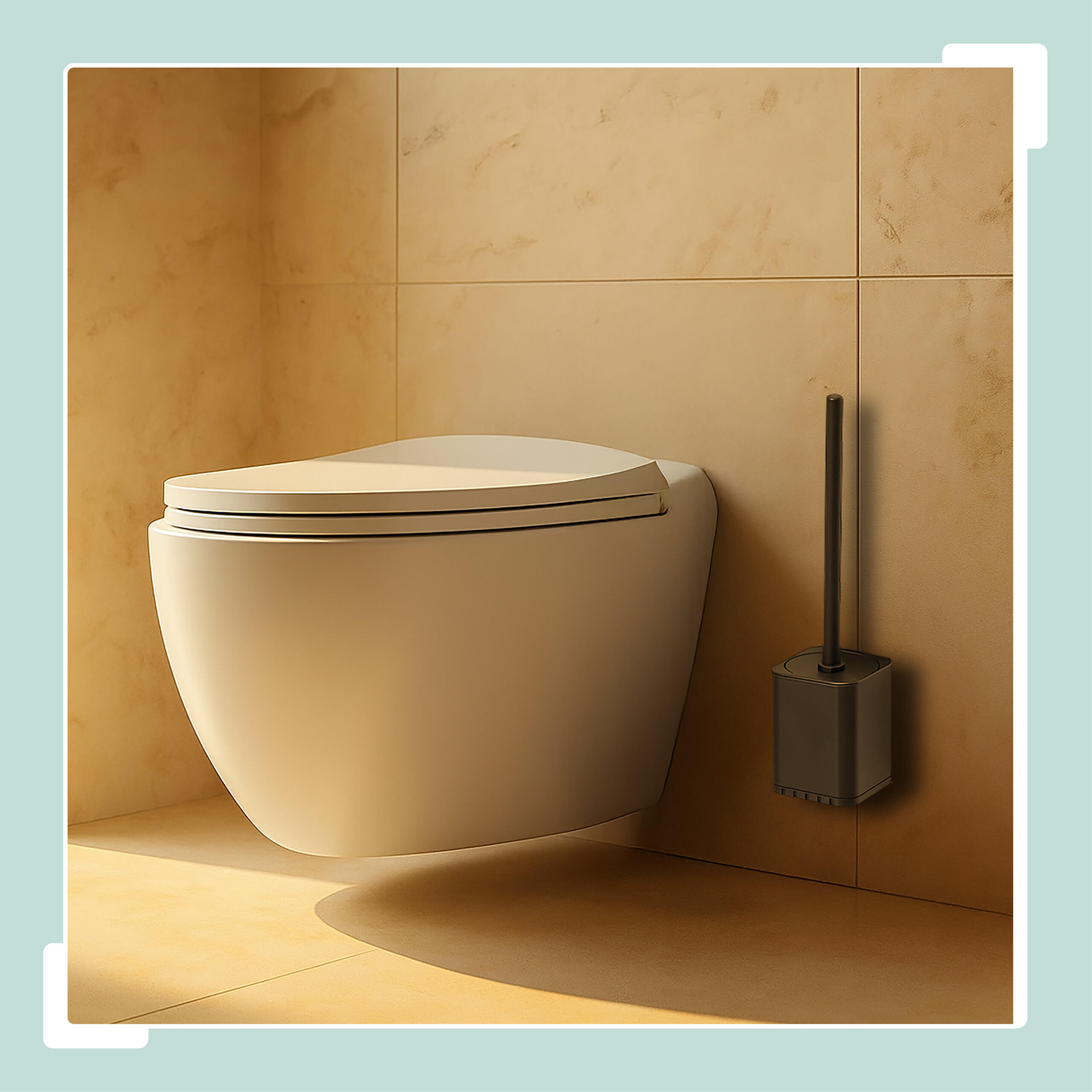 TOILETTENBÜRSTE - Schwarz, Kunststoff/Metall (9.5/40/10cm) - Relaxdays