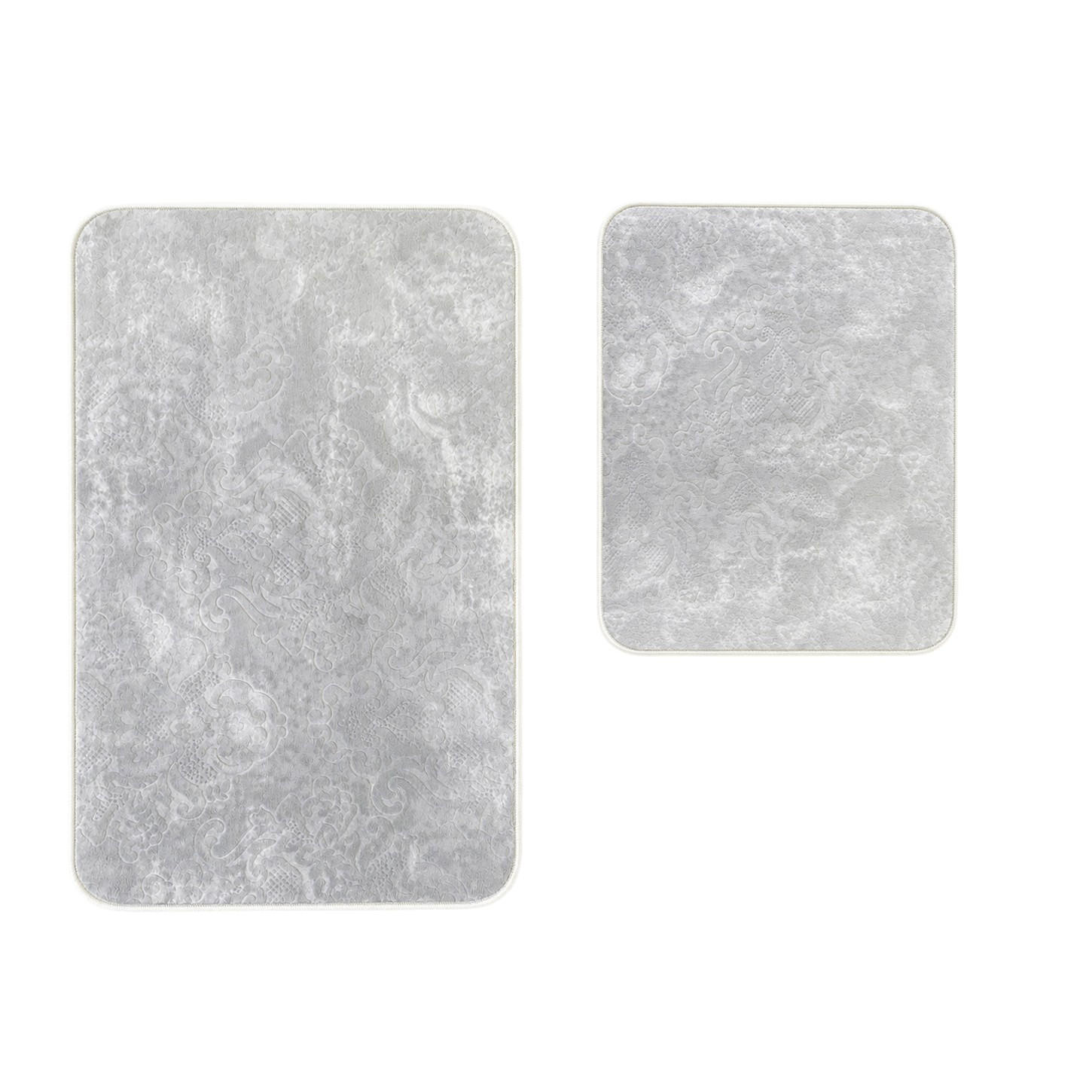 BADEMATTE Set 2tlg HELLGRAU - Hellgrau, Textil (60/100cm) - ROLFNERS