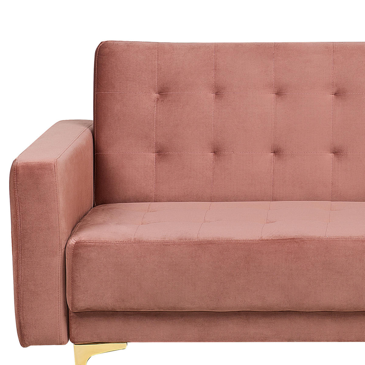 3-SITZER-SCHLAFSOFA Samtstoff Rosa Aberdeen - Pink, Textil (186/83/88cm) - Beliani