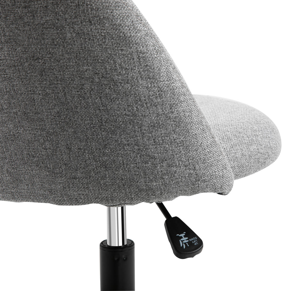 BÜROHOCKER DE-11652 höhenverstellbar 360° drehbar Grau - Grau, Textil (60/125/48cm) - ComfortXL