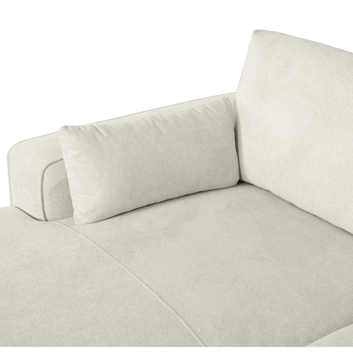 ECKSOFA Webstoff Sand - Beige/Schwarz, Holz/Textil (105/305cm) - Furnhouse