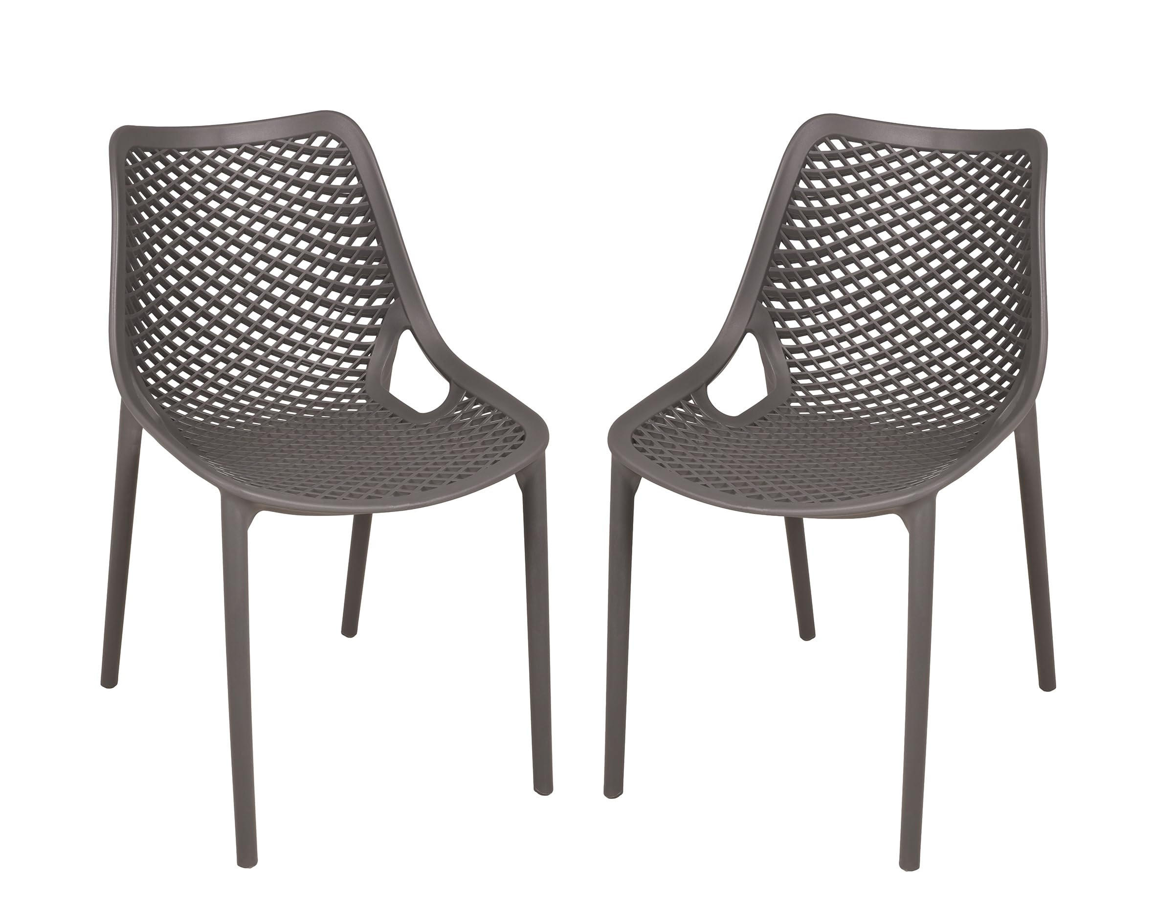 GARTENSTUHL 2er Set Erik Anthrazit Gartenstühle - Anthrazit, Kunststoff (50/83/60cm) - DELUKE