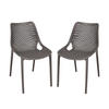 GARTENSTUHL 2er Set Erik Anthrazit Gartenstühle - Anthrazit, Kunststoff (50/83/60cm) - DELUKE