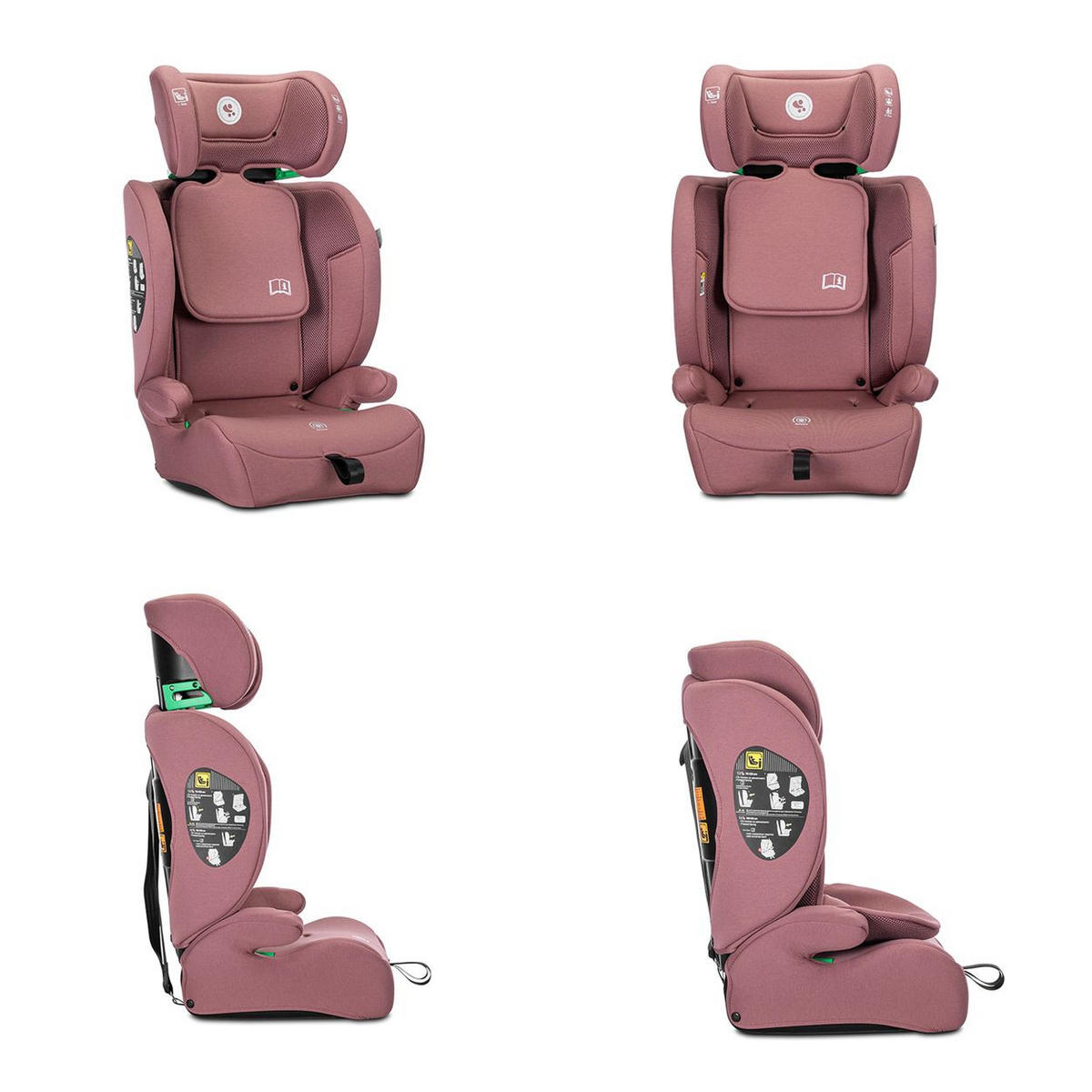 KINDERSITZ Adventure (76-150 cm) rosa Kopfstütze verstellbar, bis 36 kg, i-Sze, Polyester, Sicherheitsgurt - Rosa, Kunststoff (46/78/40cm) - Lorelli