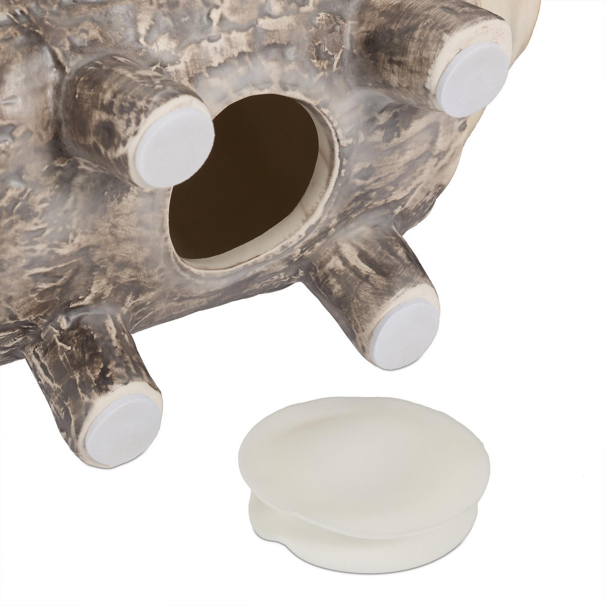 SPARSCHWEIN - Multicolor, Kunststoff/Stein (9/13/16.5cm) - Relaxdays