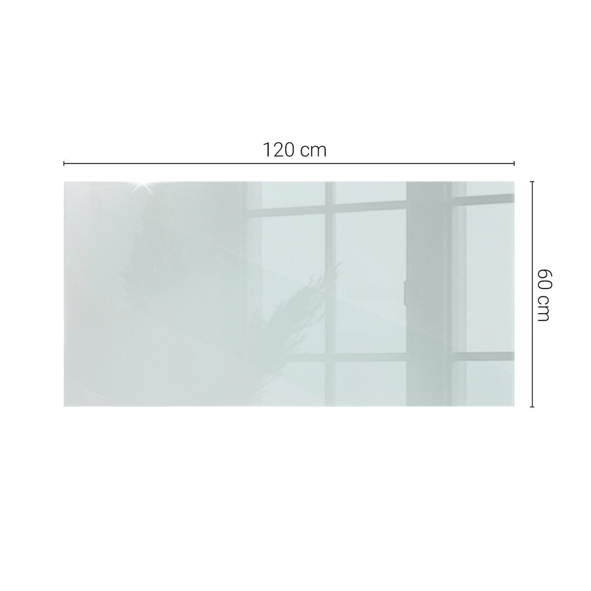 TISCHPLATTE 120 x 60 cm Transparente Glasplatte - Transparent, Glas (120/0.4/60cm) - TULUP