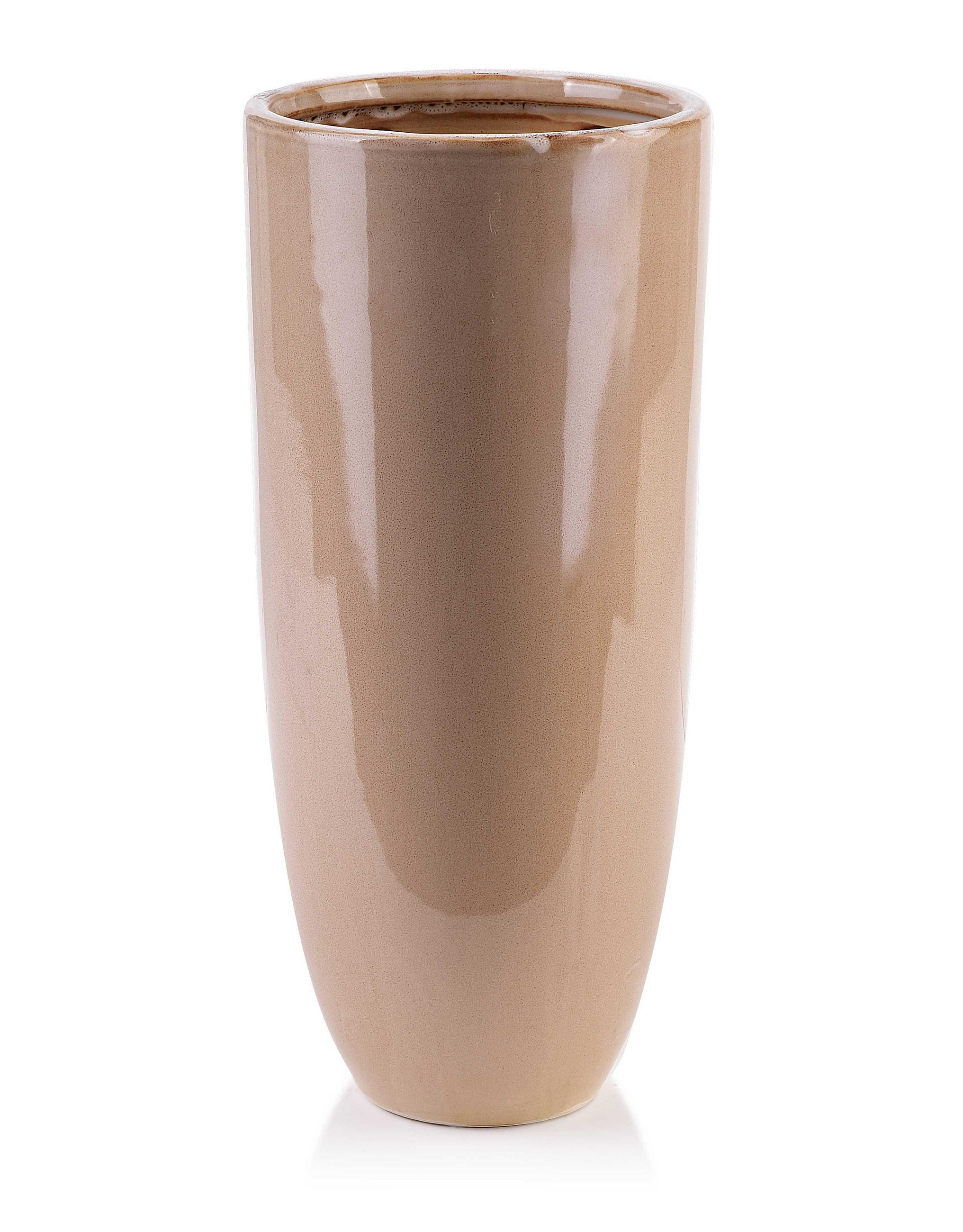 VASE Yanda Beige 13.5/13.5/30 cm Keramik - Beige, Keramik (30cm) - Mondex