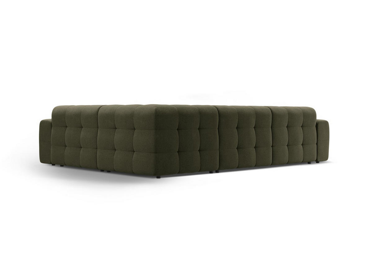 ECKSOFA rechts Kendal aus strukturiertem Stoff amazonasgrün 6 Sitzplätze - Waldgrün, Textil (231/332cm) - Micadoni