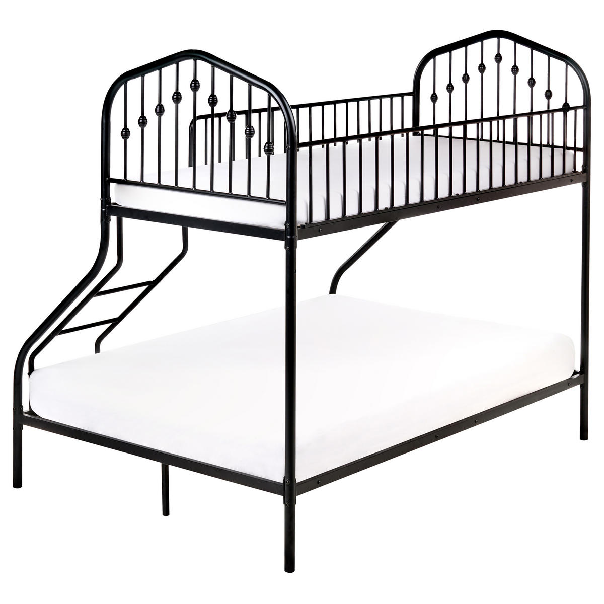 HOCHBETT 90-140/200 cm Schwarz Chamonix - Schwarz, Metall (140/200cm) - Beliani