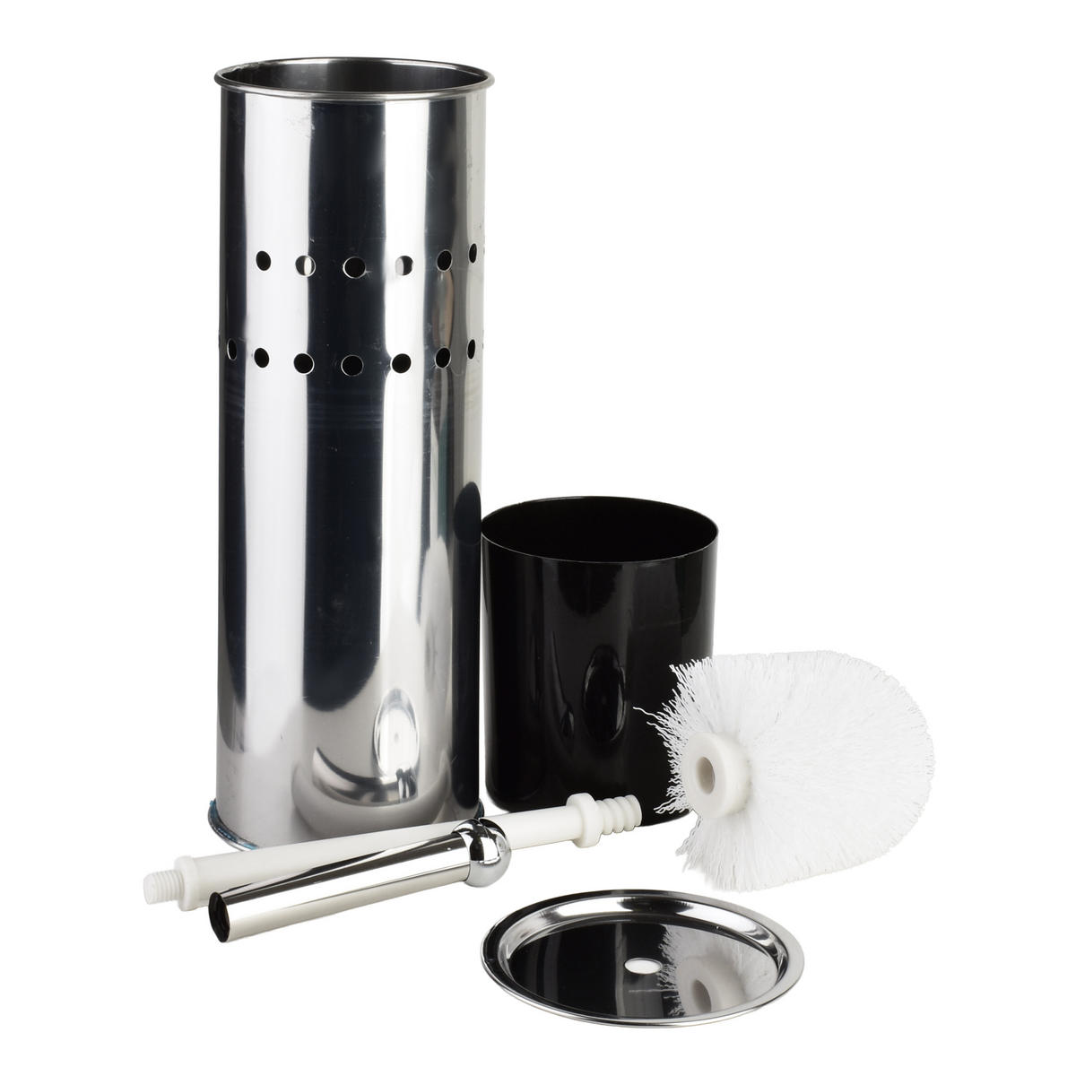 WC-BÜRSTE Dea silberfarben 10/10/37.5 cm Metall - Silberfarben, Metall (10/37.5/10cm) - Mondex