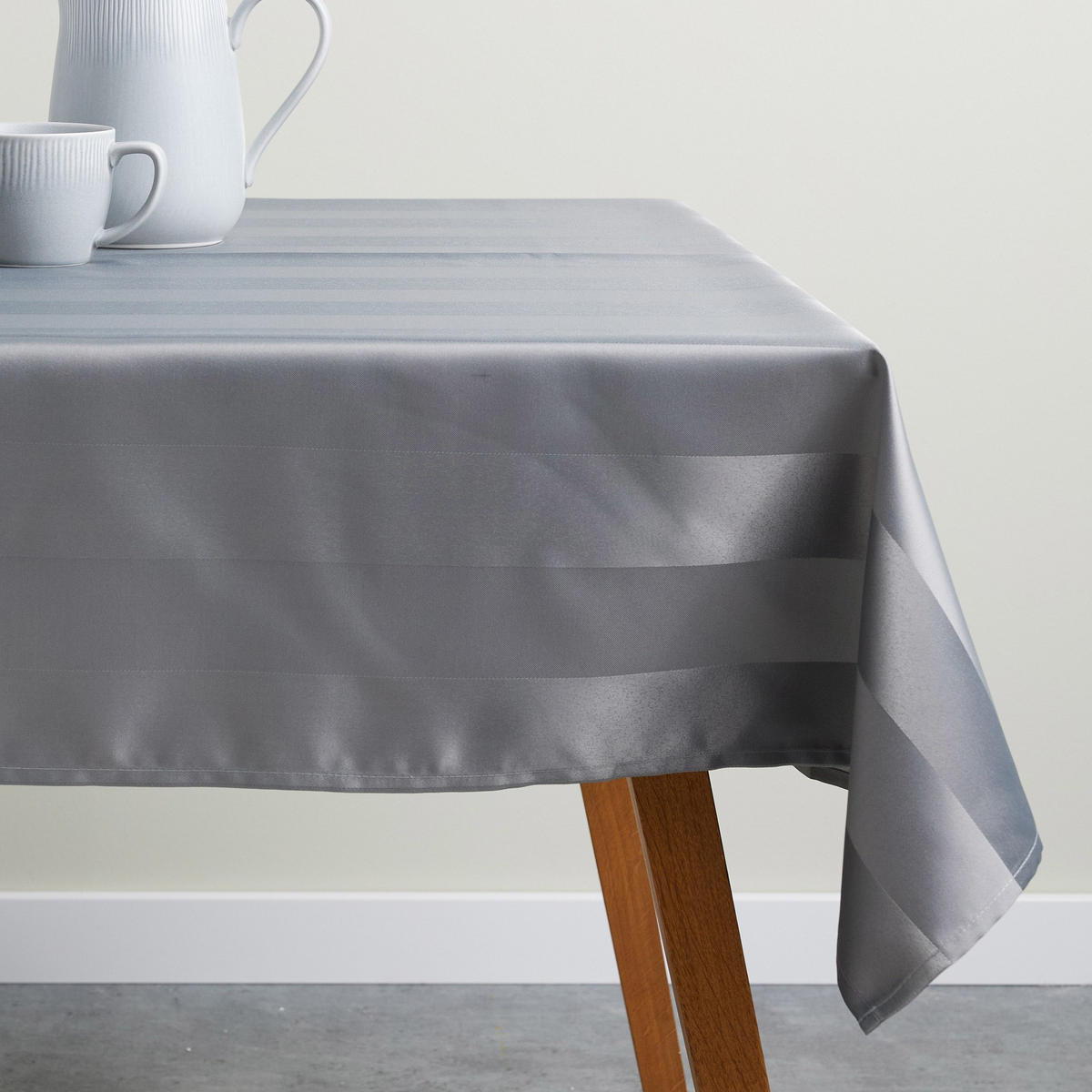 TISCHDECKE Delsie - Hellgrau, Textil (220/150/1cm) - home&you