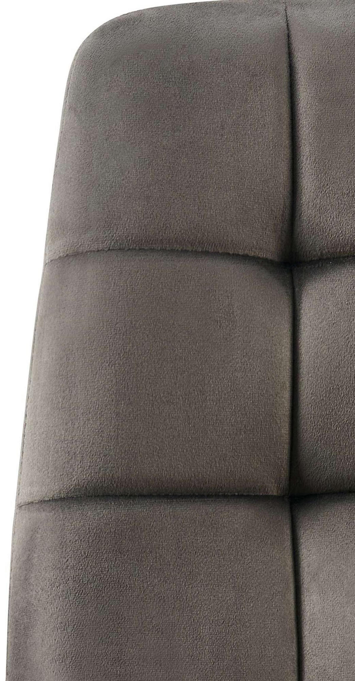 STUHL 4er Set Samt Anthrazit - Anthrazit/Schwarz, Textil/Metall (45/84/55cm) - CLP