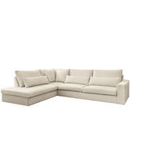 ECKSOFA L-Form SVEN Stoff Poso Ecru Links - Ecru, Textil (315/245cm) - Kaiser Möbel