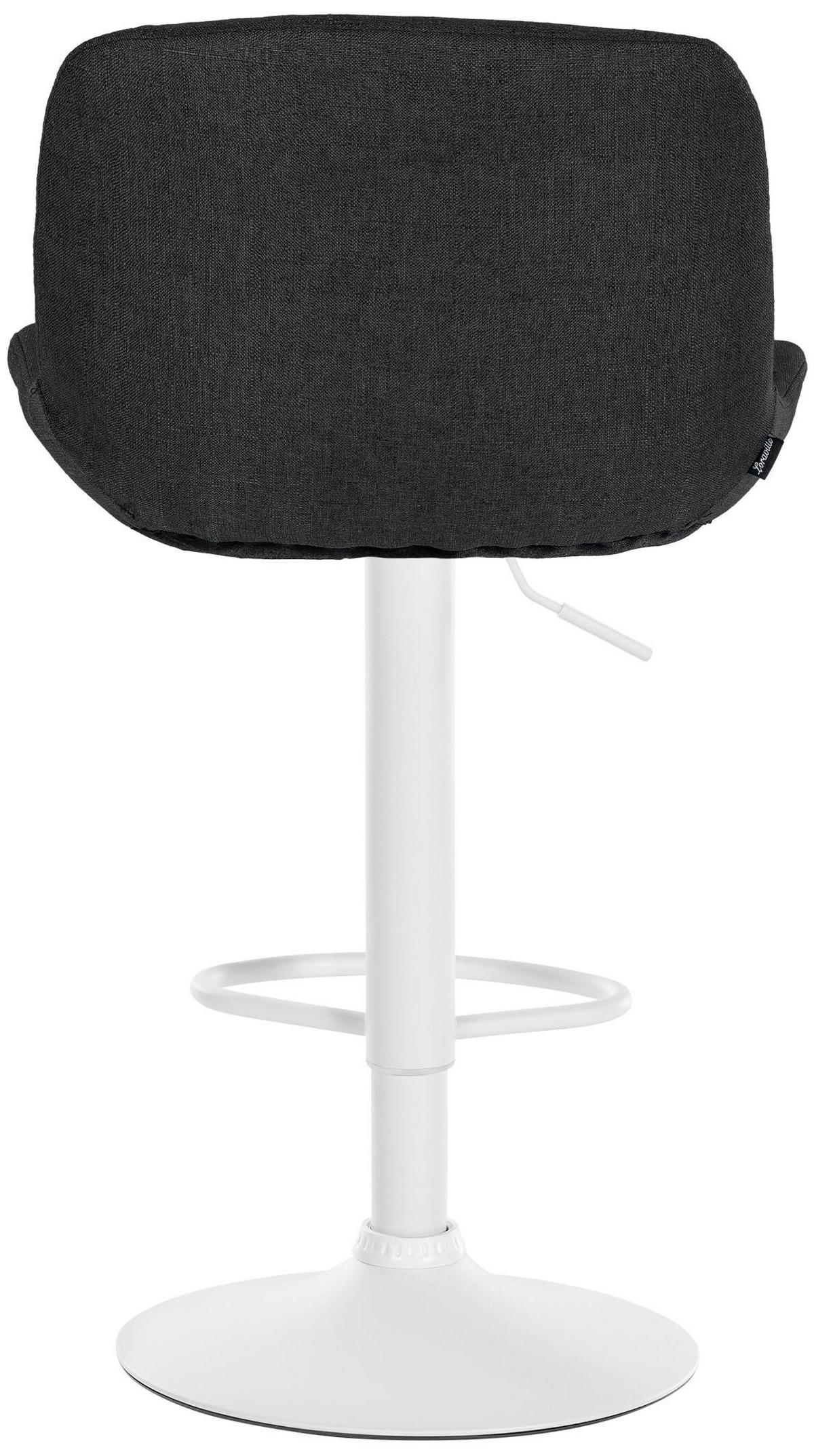 BARHOCKER Samt schwarz - Schwarz/Weiß, Textil/Metall (50/85/50cm) - CLP